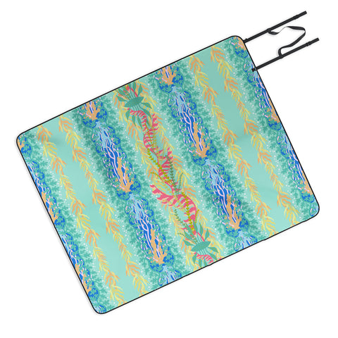 Sewzinski Seaweed and Coral Pattern Picnic Blanket