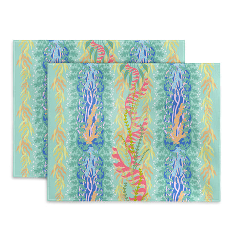 Sewzinski Seaweed and Coral Pattern Placemat