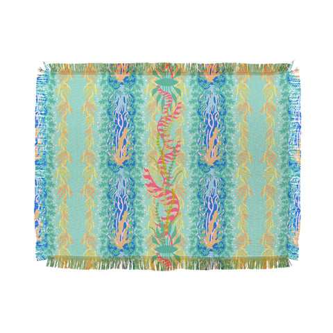 Sewzinski Seaweed and Coral Pattern Throw Blanket