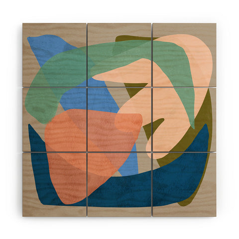 Sewzinski Shapes and Layers 30 Wood Wall Mural