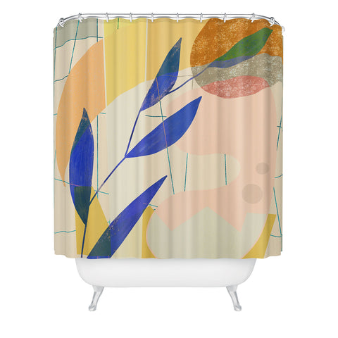 Sewzinski Shapes and Layers 9 Shower Curtain