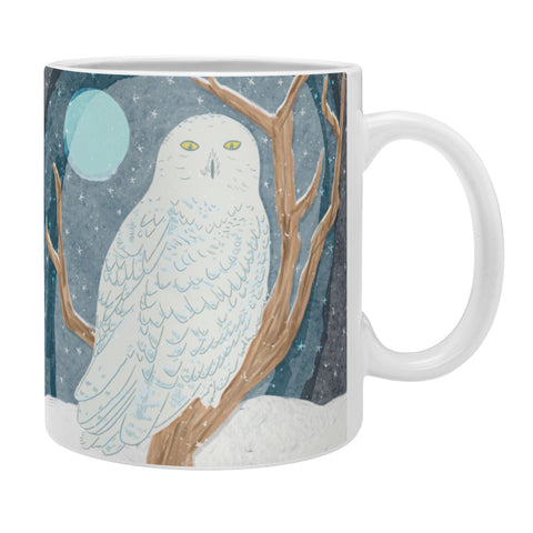 Sewzinski Snowy Owl at Night Coffee Mug