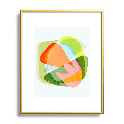 Sewzinski Spring Salad Abstract Metal Framed Art Print