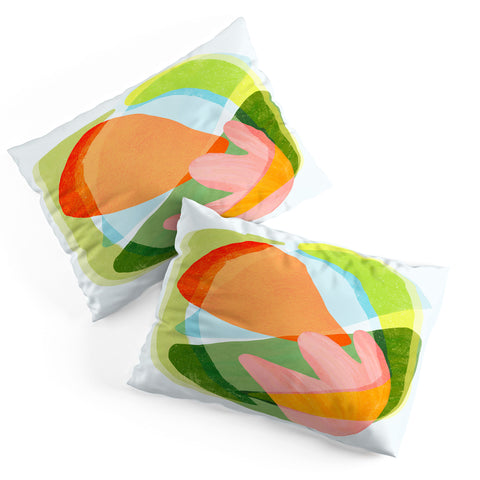 Sewzinski Spring Salad Abstract Pillow Shams