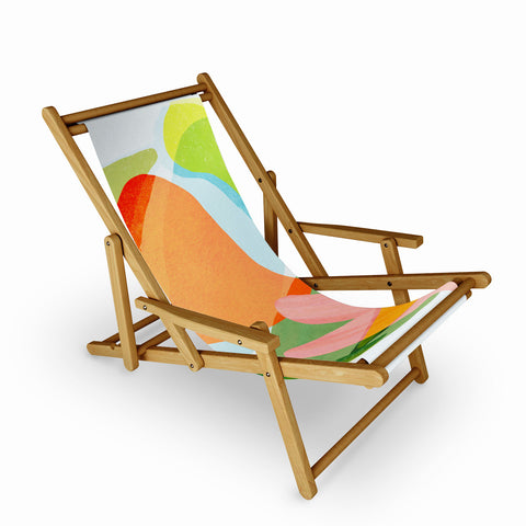 Sewzinski Spring Salad Abstract Sling Chair