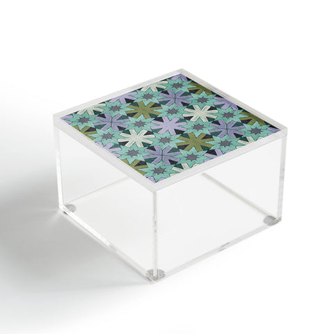 Sewzinski Star Pattern Blue and Green Acrylic Box