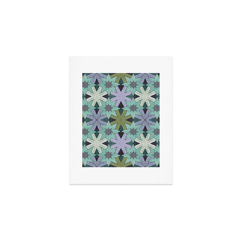 Sewzinski Star Pattern Blue and Green Art Print