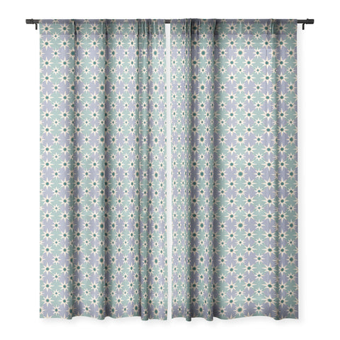 Sewzinski Starburst Pattern Sheer Window Curtain