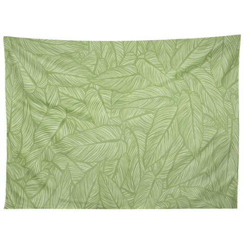 Sewzinski Striped Leaves in Green Tapestry