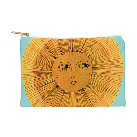 Sewzinski Sun Drawing Gold and Blue Pouch