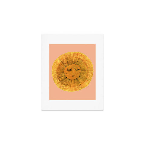 Sewzinski Sun Drawing Gold and Pink Art Print
