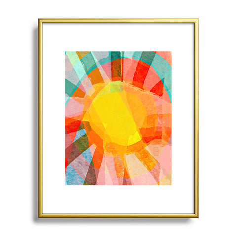 Sewzinski Sunbeams Metal Framed Art Print