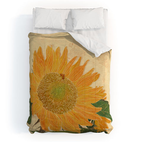Sewzinski Sunflower and Bee Comforter