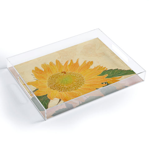 Sewzinski Sunflower and Bee Acrylic Tray