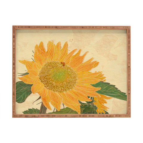 Sewzinski Sunflower and Bee Rectangular Tray