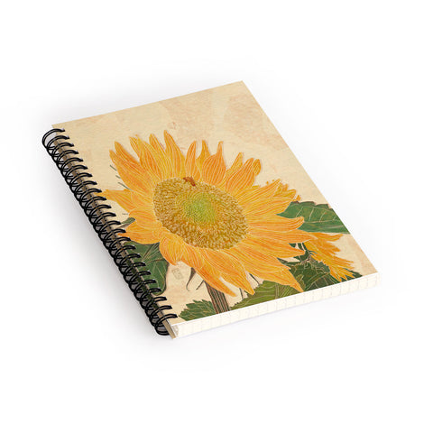 Sewzinski Sunflower and Bee Spiral Notebook