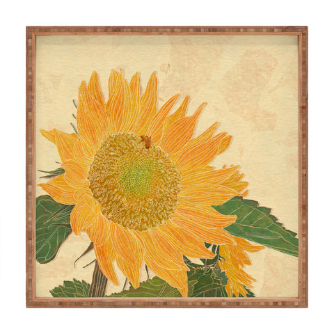 Sewzinski Sunflower and Bee Square Tray