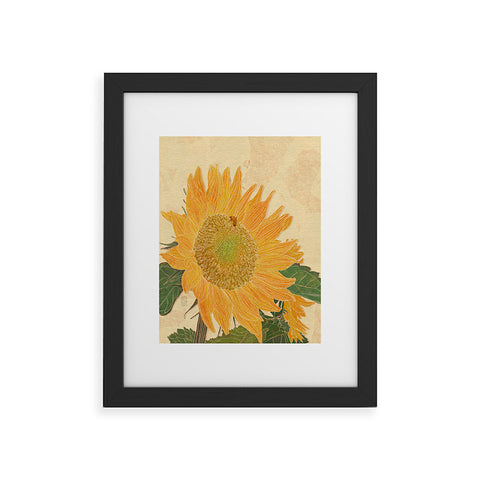 Sewzinski Sunflower and Bee Framed Art Print