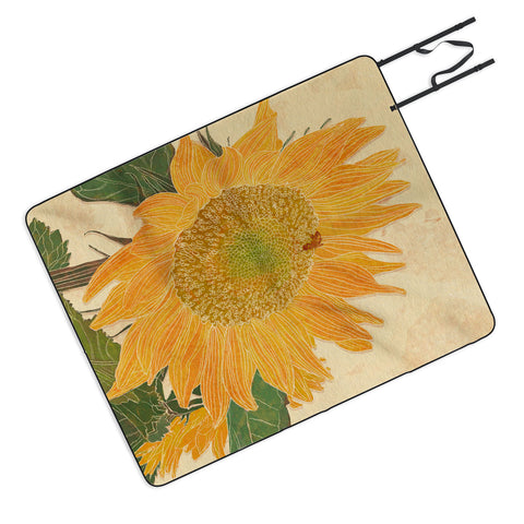 Sewzinski Sunflower and Bee Picnic Blanket