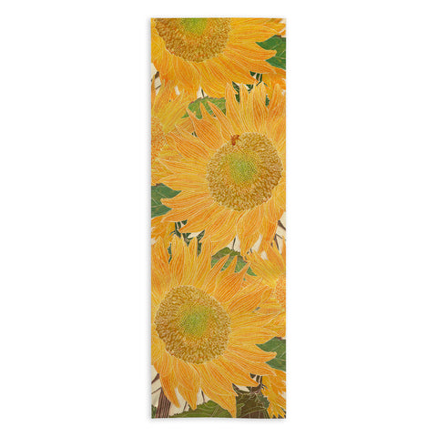 Sewzinski Sunflower and Bee Yoga Towel