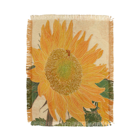 Sewzinski Sunflower and Bee Throw Blanket