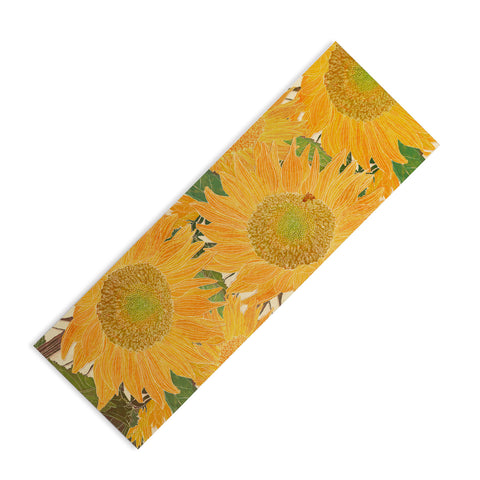 Sewzinski Sunflower and Bee Yoga Mat