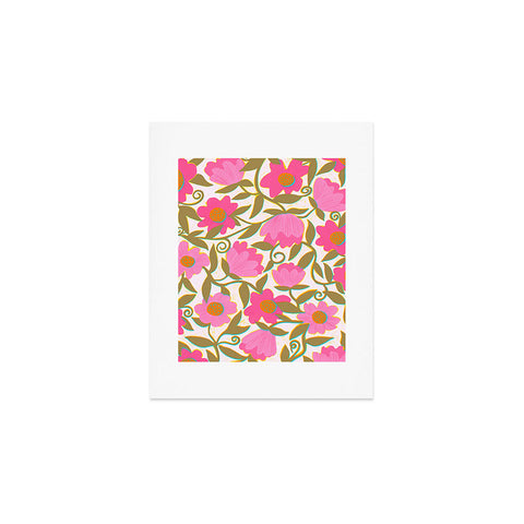 Sewzinski Sunlit Flowers Pink Art Print