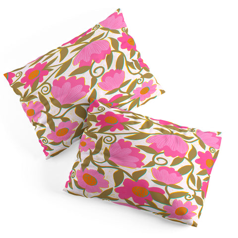 Sewzinski Sunlit Flowers Pink Pillow Shams