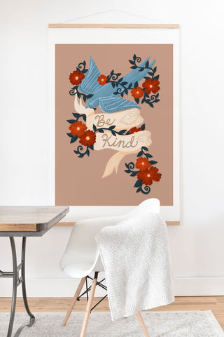 Sewzinski Thoughtful Bird Art Print And Hanger