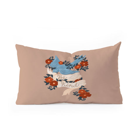 Sewzinski Thoughtful Bird Oblong Throw Pillow