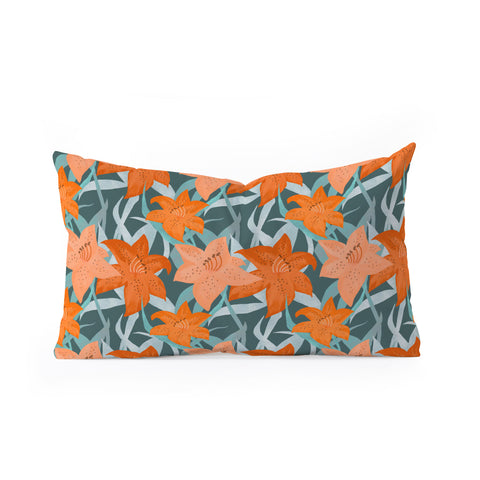 Sewzinski Tiger Lilies Oblong Throw Pillow