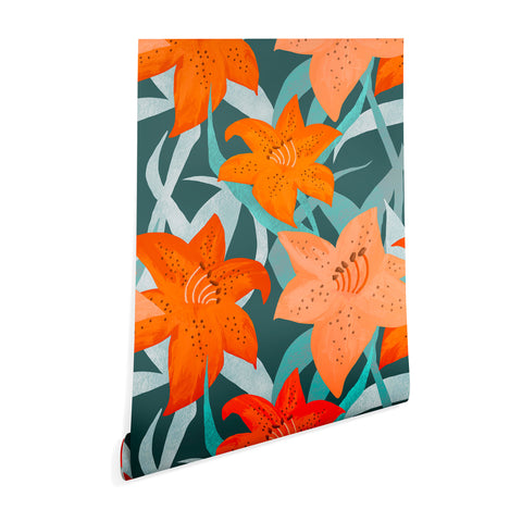 Sewzinski Tiger Lilies Wallpaper