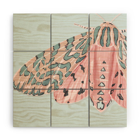 Sewzinski Tiger Moth Wood Wall Mural