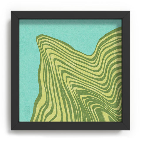 Sewzinski Trippy Waves Blue and Green Recessed Framing Square