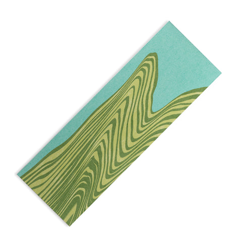 Sewzinski Trippy Waves Blue and Green Yoga Mat