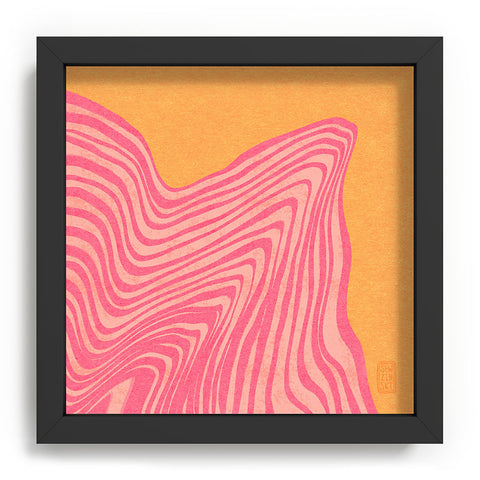 Sewzinski Trippy Waves Pink and Orange Recessed Framing Square