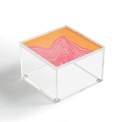 Sewzinski Trippy Waves Pink and Orange Acrylic Box