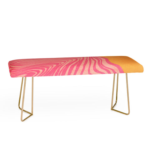 Sewzinski Trippy Waves Pink and Orange Bench