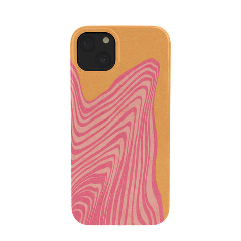 Sewzinski Trippy Waves Pink and Orange Phone Case