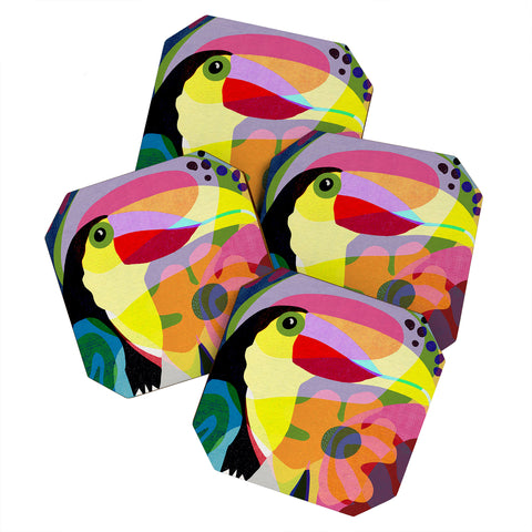 Sewzinski Tropic Toucan Coaster Set