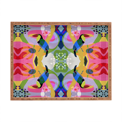 Sewzinski Tropic Toucan Pattern Rectangular Tray