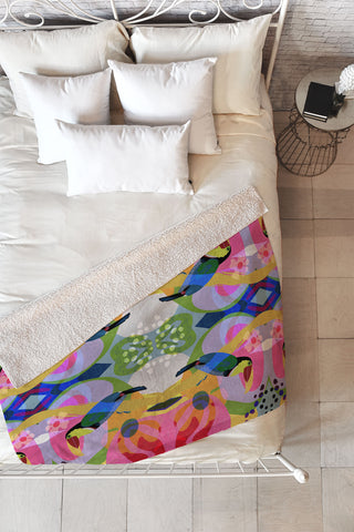 Sewzinski Tropic Toucan Pattern Fleece Throw Blanket