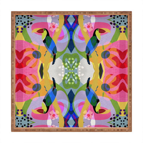 Sewzinski Tropic Toucan Pattern Square Tray