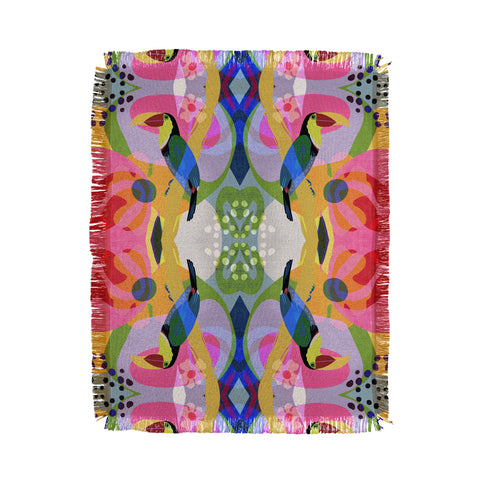 Sewzinski Tropic Toucan Pattern Throw Blanket
