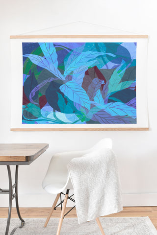 Sewzinski Tropical Tangle Blue Art Print And Hanger