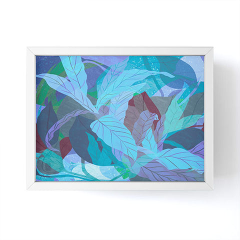 Sewzinski Tropical Tangle Blue Framed Mini Art Print
