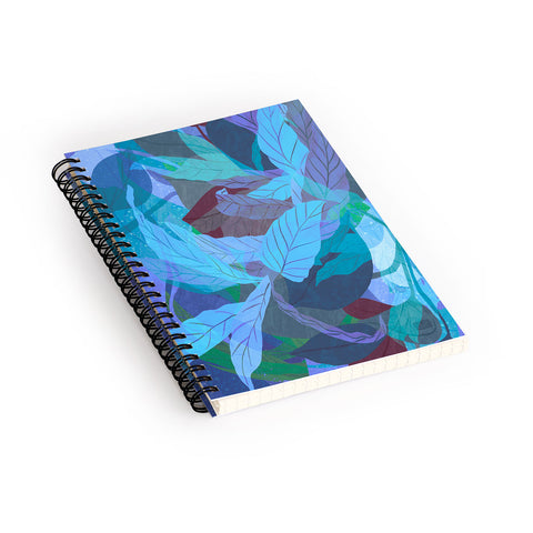Sewzinski Tropical Tangle Blue Spiral Notebook