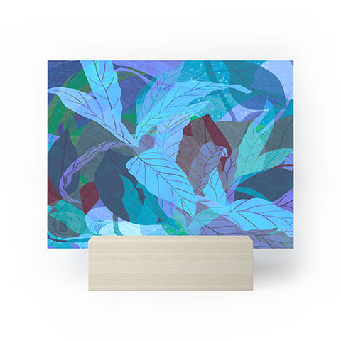 Sewzinski Tropical Tangle Blue Mini Art Print