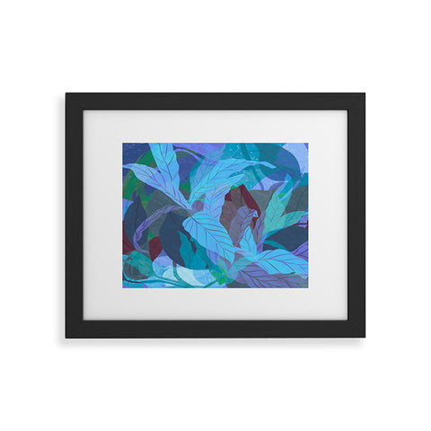 Sewzinski Tropical Tangle Blue Framed Art Print