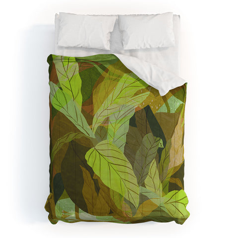 Sewzinski Tropical Tangle Green Comforter